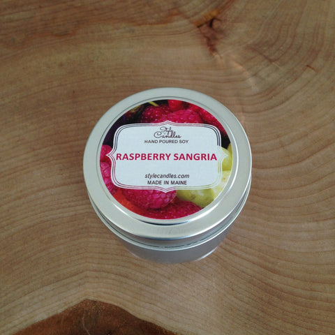 Raspberry Sangria Soy Travel Tin by Style Candles