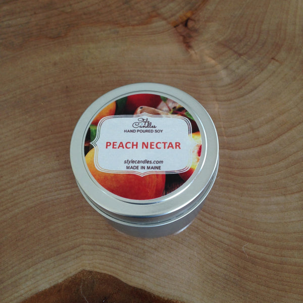 Peach Nectar Soy Travel Tin by Style Candles