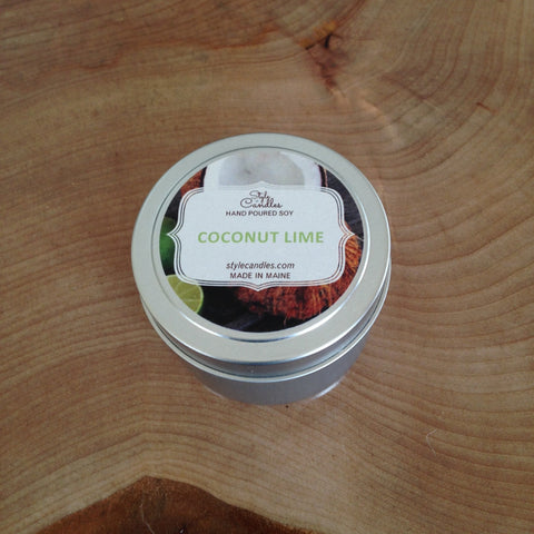 Coconut Lime Soy Travel Tin by Style Candles