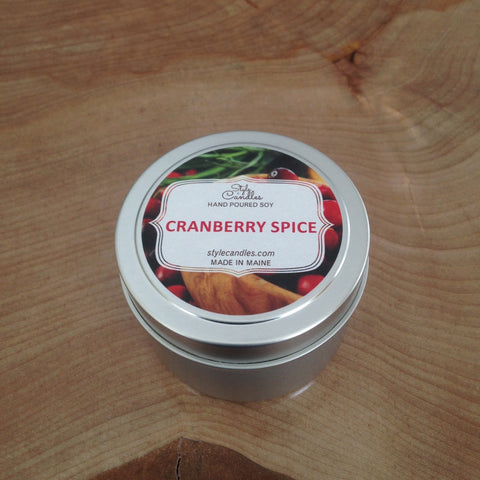 Cranberry Spice Soy Travel Tin by Style Candles
